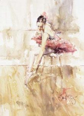 Checking Her Shoes - Mounted