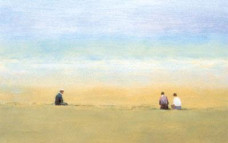 Three Figures Sitting - Print only