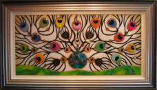 Peacock Splendour - Original - Framed
